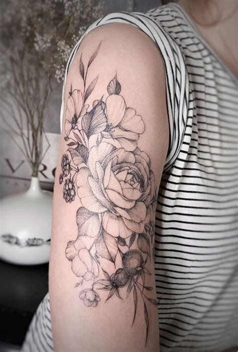 20 Unique Flower Sleeve Tattoo Design Ideas For Woman To Look Great 36d