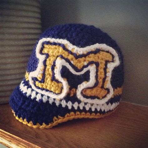 University Of Michigan Crochet Hat Nb5t By Knottedblossoms On Etsy 18