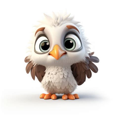 Eye Catching 3d Cartoon Characters Cute Eagle With Intense Expressions