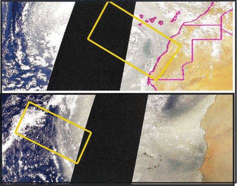 Dust Blowing Off The Western Sahara Interacts With The Marine Clouds