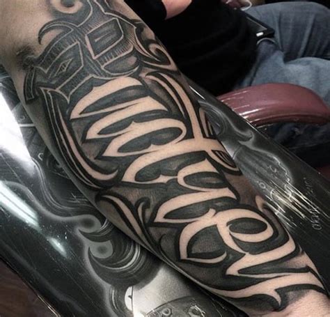 What are some tattoo ideas? 75 Tattoo Lettering Designs For Men - Manly Inscribed Ink ...