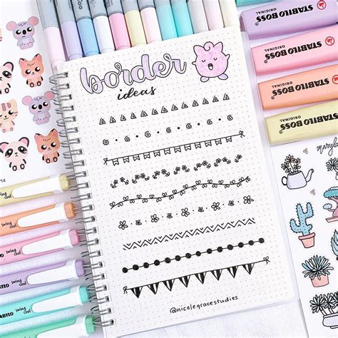 Nicole Grace в Instagram Cute Border Divider Ideas For Your Bullet