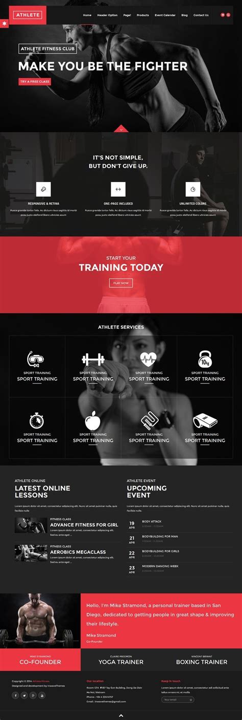 Home, about us, your offerings (classes or workout. Effective Fitness Website Design What You Need to Know ...