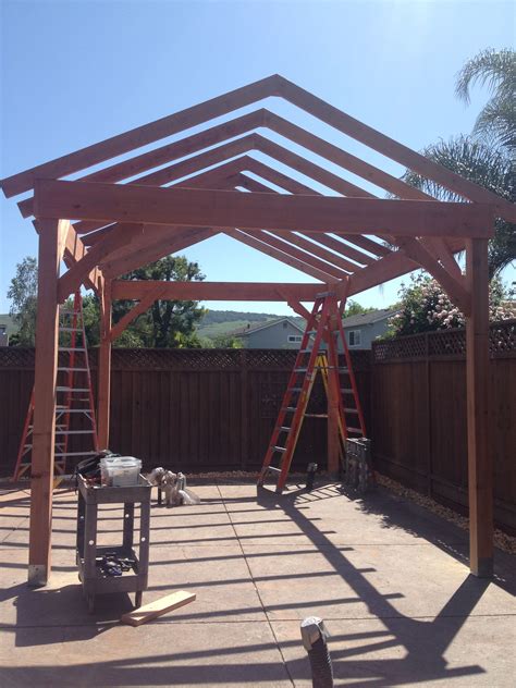 How To Build A Pitched Roof Pergola Mycoffeepotorg