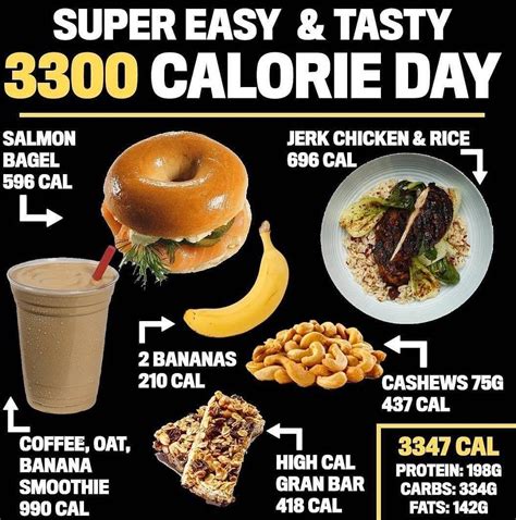 3000 Calorie Meal Plan High Calorie Diet 500 Calorie Meals Calorie