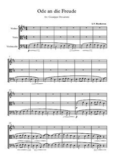 Freude trinken alle wesen an den brüsten der natur; Ode an die Freude (Sinfonie Nr.9, Op.125) von L.v ...