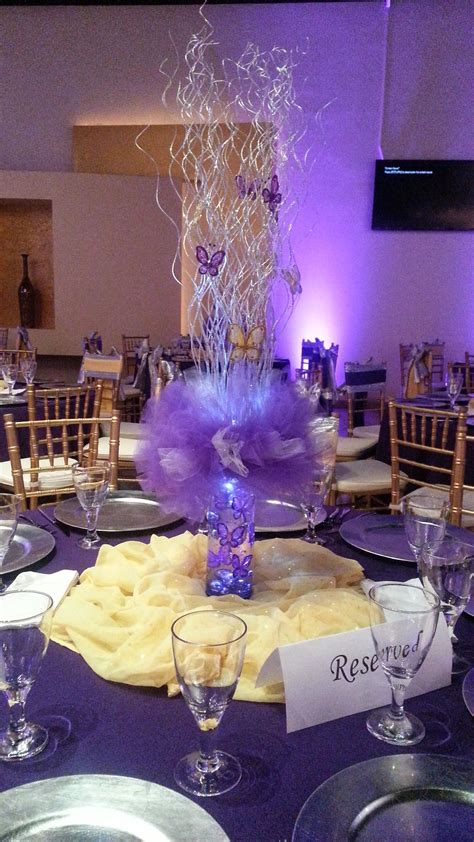 24 Best Purple Quinceanera Decor Weddingtopia Butterfly Centerpieces