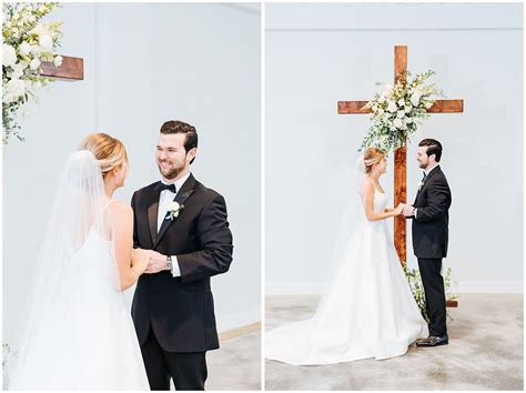 Bride And Groom At Wooden Cross Altar In 2021