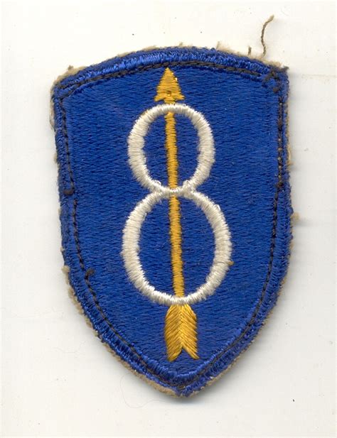 Uu 641 Wwii Us 8th Infantry Division Patch Military Antiques And
