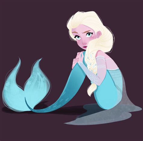 Elsa Mermaid ️ Disney Disney Art Disney Elsa