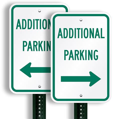 Additional Parking Sign With Arrow Sku K 2627