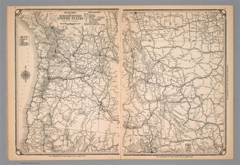 Road Map Of Northwestern United States Copyright By Rand Mcnally