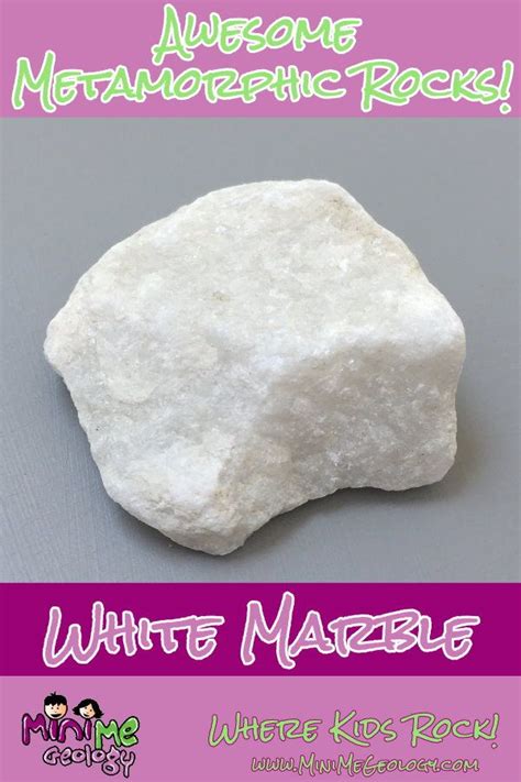 White Marble Metamorphic Rock Mini Me Geology