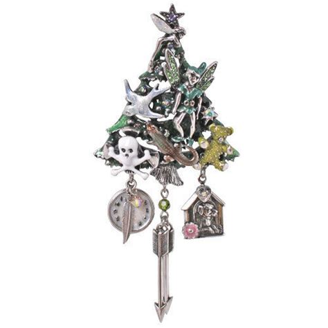New Kirks Folly Second Star To The Right Christmas Tree Pin Silvertone