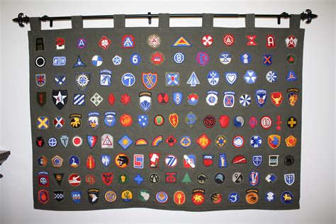 Ww2 Army Corps And Infantry Division Patches Wall Hanging