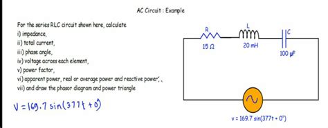 Answered AC Circuit For The Series RLC Circuit Bartleby