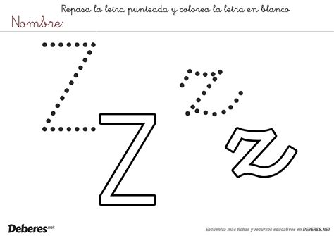 Ficha Para Colorear De La Letra Z E7f