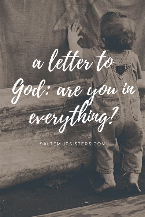 A Letter To God Are You In Everything Letters To God Christian