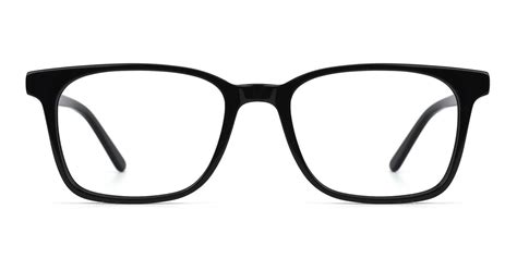 Kattan Rectangle Eyeglasses In Black Sllac