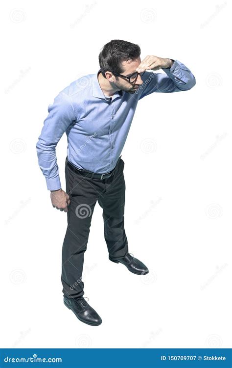 Young Businessman Looking Far Away Stock Image Image Of Shirt Posing