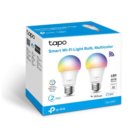 Tp Link Tapo L530e Smart Wi Fi Light Bulb Multicolour E27 2 Pack