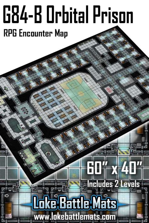 G84 B Orbital Prison Battle Map Loke Battlemats Sci Fi And Modern