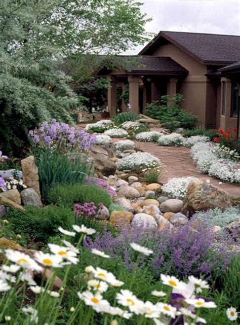47 Beautiful Front Yard Rock Garden Ideas Rock Garden Landscaping