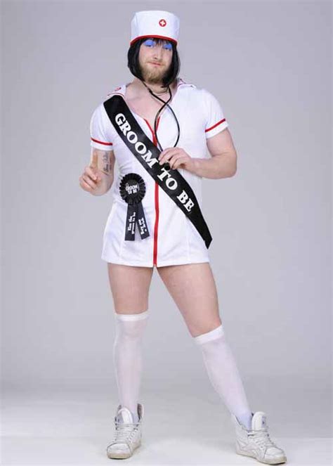 mens stag night funny drag nurse costume