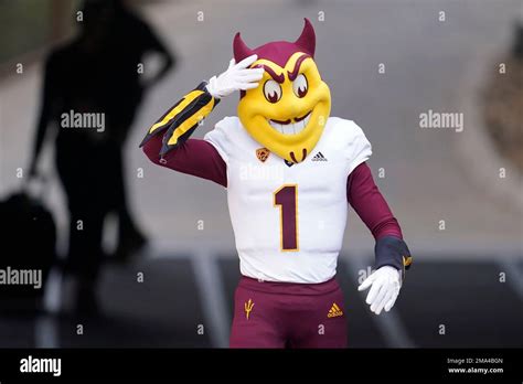 The Arizona State Mascot During An Ncaa College Football Game Between