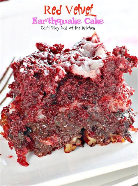 Red velvet cake is classic americana cooking with its roots in the south. Red Velvet Earthquake Cake | Recipe | Earthquake cake ...