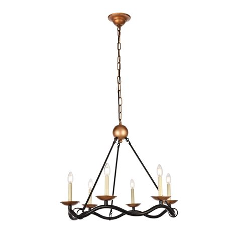 Find unique wooden pieces to create the authentic atmosphere of times, when chandeliers just appeared. Misha Collection Chandelier D28.5 H25.3 Lt:6 Black and ...