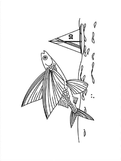 Newfoundland dogs coloring pages collection. Flying fish coloring pages. Download and print Flying fish ...