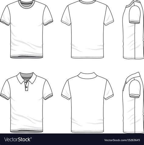 Download Templates of t-shirt and polo shirt Royalty Free Vector