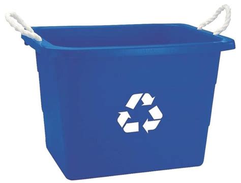United Plastics Tu0105 Recycling Rectangular Tub 19 Gal Toolbox Supply