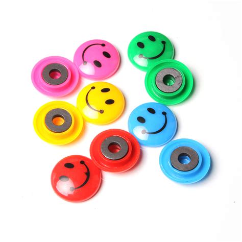 Smile Face Round Magnetic Pin Button Fridge Magnets