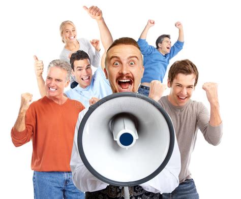 Happy Man Talking Loud Young Men Group People Stock Photos Free