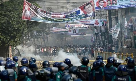 World Bangladesh Police Disperse Anti Pm Protest Using Tear Gas And