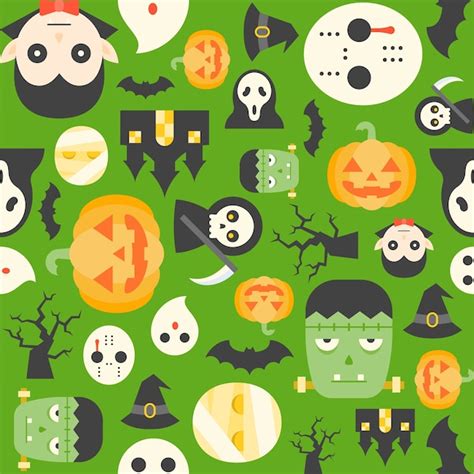 Premium Vector Halloween Background And Wallpaper Seamless Pattern