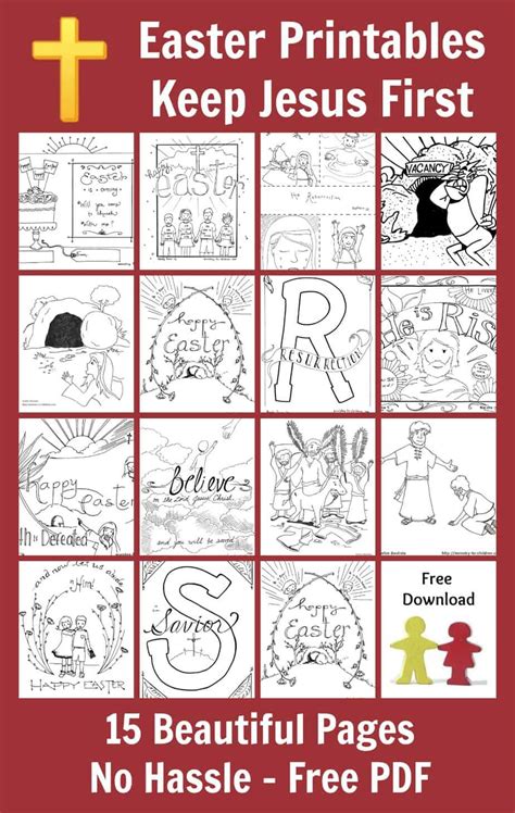 easter coloring pages religious  printables  kids
