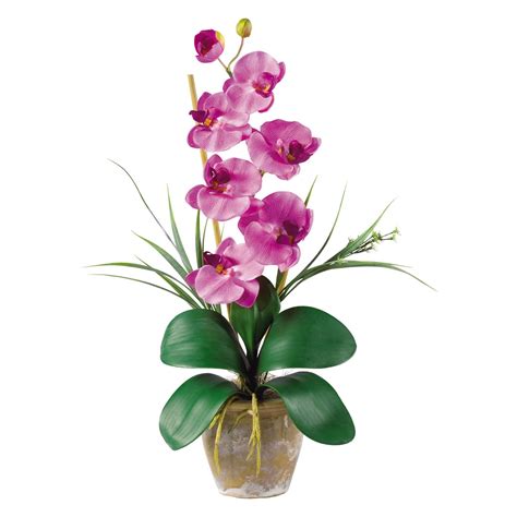 Nearly Natural Phalaenopsis Silk Orchid Flower Arrangement Mauve