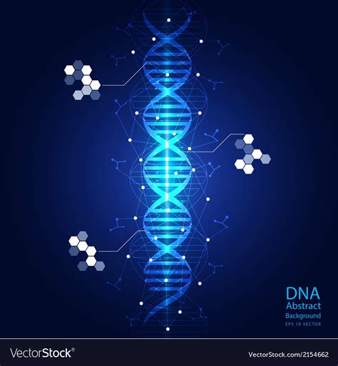 Dna Abstract Light Blue Background Royalty Free Vector Image