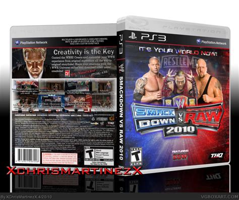 Wwe Smackdown Vs Raw 2010 Playstation 3 Box Art Cover By Xchrismartinezx