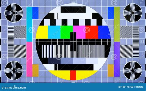 Patrón De Prueba Multicolor Para Televisión Digital Foto De Archivo