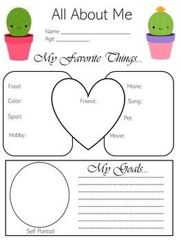 I'm an amazon affiliate so i get commission for purchases made through links i show) i use these cubes for so many math activities!! Cactus All About Me | Cactus Theme All About Me Poster by ...