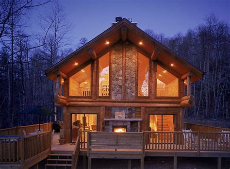 We have six (6) vacation rental cabins. log cabin great room photos | exterior photos interior ...