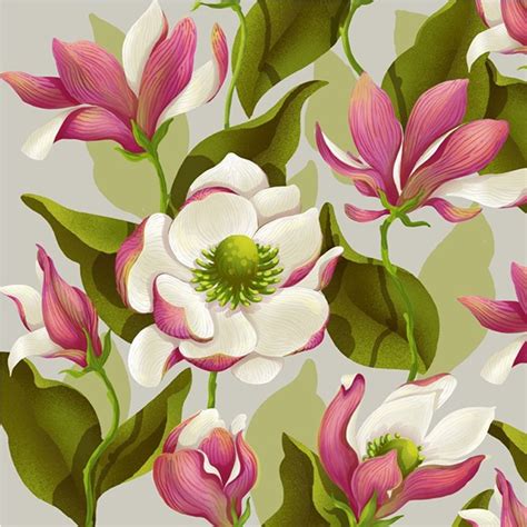 Free download, no login/sign up exclusive 40 categories. Magnolia Bloom - seamless floral pattern on Behance