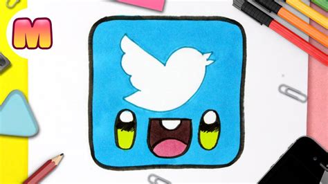 Como Dibujar El Logo De Twitter Kawaii Dibujos Kawaii Faciles