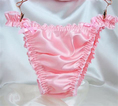 Rb Sissy Panties Ruffled Frilly Girly String Bikini Satin Mens Panties Many Colors Ts And
