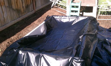 The Aquaponics Project The Pond Liner Is In