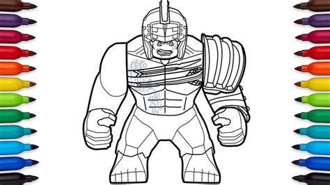 How to draw Lego Hulk from Marvel's Thor: Ragnarok movie | Superhero